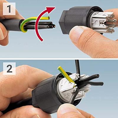 Phoenix Contact 1065121 Connector Stekker, recht Totaal aantal polen: 4 + PE 16 A, 10 A Zwart 1 stuk(s)