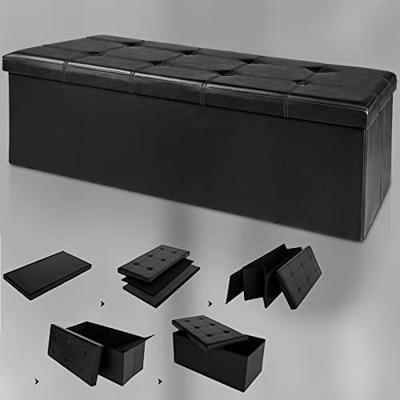 Monzana Zitbank - 114cm - met - opslagruimte - in - Zwart