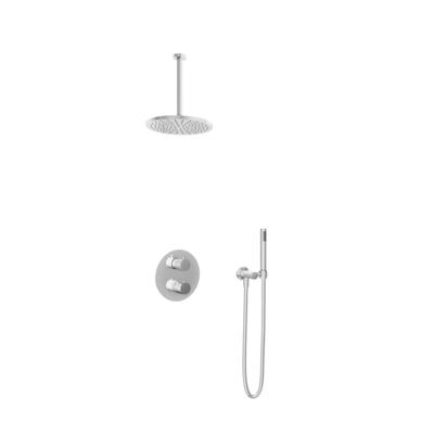 Hotbath Buddy - Inbouw Regendoucheset - Thermostatisch - Plafondbuis 30 cm - Hoofddouche 300 mm - Staafhanddouche - met 2-Weg Stop-Omstel - Waterbesparend - V01