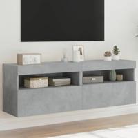 Tv-wandmeubels met LED 2 st 60x30x40 cm betongrijs - thumbnail