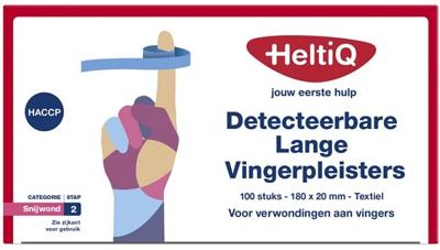 Heltiq Detect vingerpleister lang textiel 180 x 20mm 100 Stuks