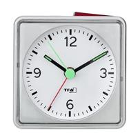 TFA Dostmann 60.1013.54 Wekker Kwarts Zilver Alarmtijden 1 Fluorescerende Wijzers - thumbnail