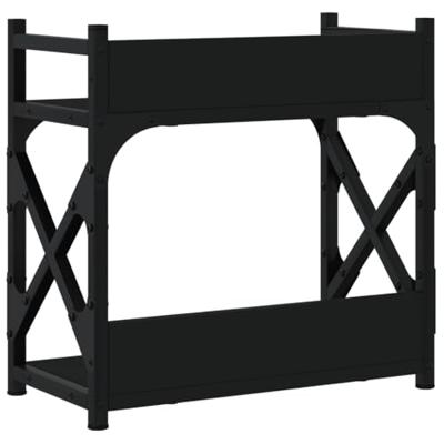 VidaXL Printerstandaard 2-laags 40x20x40 cm bewerkt hout zwart