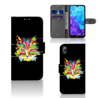Huawei Y5 (2019) Leuk Hoesje Cat Color - thumbnail