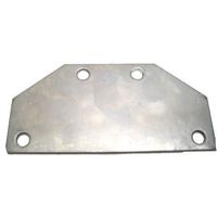 Gazelle Adapter plaatje achterlicht 95 x 45 mm RVS grijs - thumbnail