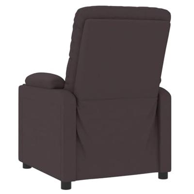 Fauteuil verstelbaar stof donkerbruin