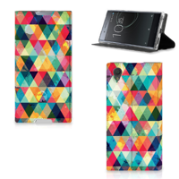 Sony Xperia L1 | Hoesje met Magneet | Geruit - thumbnail