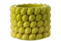 J-Line Bloempot Limoen Keramiek Groen Extra Large - thumbnail