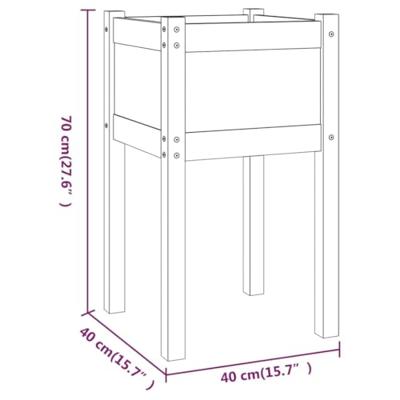 VidaXL Plantenbakken 2 st 40x40x70 cm massief grenenhout