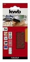 kwb 818408 Schuurpapier Korrelgrootte (num) 80 (l x b) 133 mm x 80 mm 5 stuk(s) - thumbnail