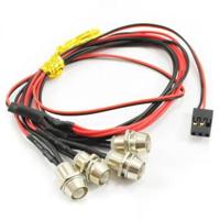 Fastrax Verlichting set met aluminium houders & 4 LEDs - Rood - thumbnail