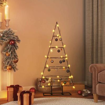 VidaXL Kerstdecoratie kerstboom 125 cm metaal zwart