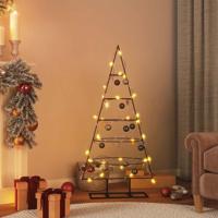 VidaXL Kerstdecoratie kerstboom 125 cm metaal zwart - thumbnail