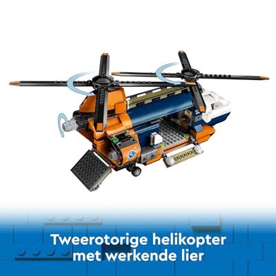 LEGO city 60437 jungleonderzoekers: helikopter bij de basis - thumbnail