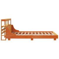 Bedframe zonder matras massief grenenhout wasbruin 150x200 cm - thumbnail