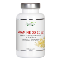 Nutrivian Vitamine D3 25mcg 100 Capsules - thumbnail