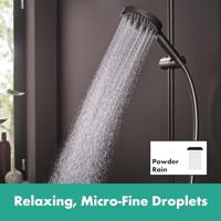 Hansgrohe Handdouche Raindance Select S PowderRain 120 3jet Geborsteld Zwart Chroom - thumbnail
