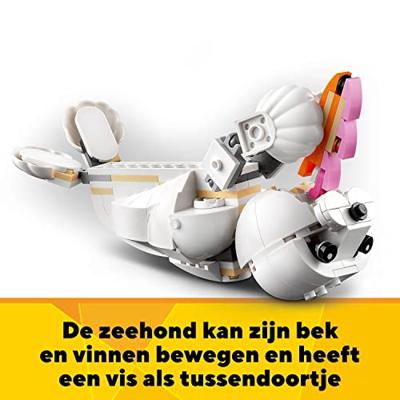 LEGO Creator 3-in-1 - Wit konijn constructiespeelgoed 31133 - thumbnail