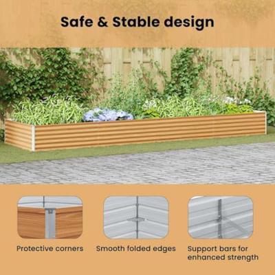 Verhoogde plantenbak 390 x 100 x 36 cm Gegalvaniseerd staal