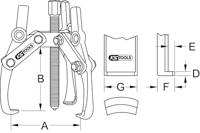 KS Tools 6303402 Poelietrekker Aantal haken: 3 - thumbnail