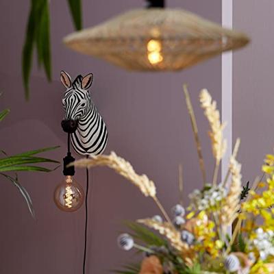 Light & Living Wandlamp 'Zebra' 25cm, kleur Wit/Zwart