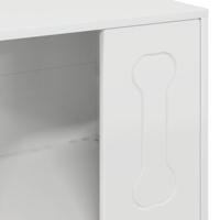 vidaXL Hondenhuis Glanzend Wit 44 x 42 x 49 cm Bewerkt hout, Woonkamer, Rechthoekig Minimalistisch Ontwerp, Multifunctionele Opslag, Duurzame Materialen, Moderne Esthetiek, Praktische Oplossingen - thumbnail