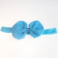 2 PC'S baby hoofdband lint chiffon Bow kinderen haar band hoofddeksels (licht blauw) - thumbnail