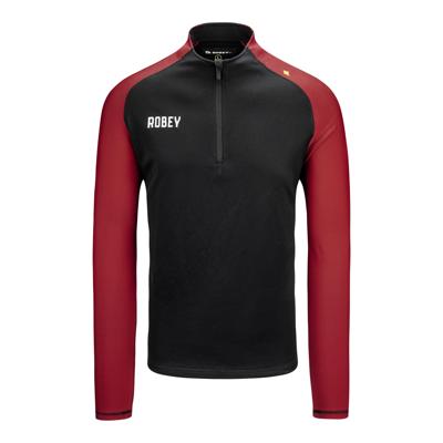 Robey RS3004 Performance Half-Zip Top - Black/Red - S