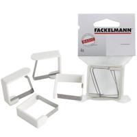 Fackelmann Tafelkleed Klemmen 4 Stuks 45 mm RVS/Wit - thumbnail