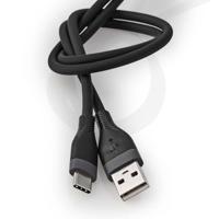 Nedis USB-Kabel | USB 2.0 | USB-A Male | USB-C Male | 15 W | 480 Mbps | Vernikkeld | 1.50 m | Rond | Silicone | Zwart | Doos - CCGB60800BK15 - thumbnail