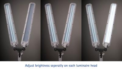 Werkpleklamp maul craft duo led met tafelklem wit