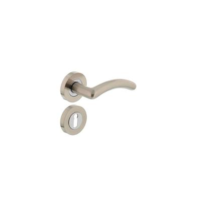 Deurkruk 1699 Marieke op rond rozet 7mm nokken met sleutelgat plaatjes nikkel mat Deurkruk 1699 Marieke op rond rozet 7mm nokken met sleutelgat plaatjes nikkel mat