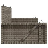 Schommelbank 119x56x48 cm poly rattan grijs - thumbnail
