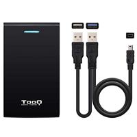 Behuizing voor Harde Schijf TooQ TQE-2526B HD 2.5" SATA III Zwart 2,5" - thumbnail