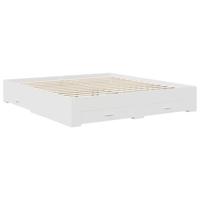 Bedframe met hoofdeinde met lade Wit 180 x 200 cm Bewerkt hout - thumbnail