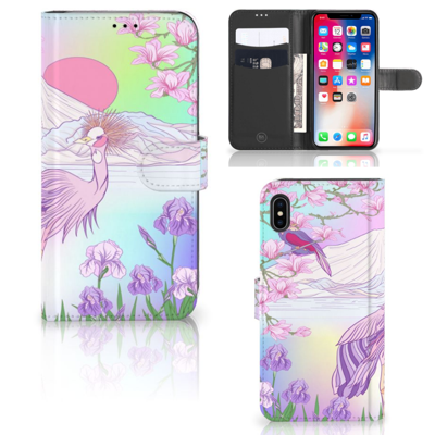 Apple iPhone Xs Max | Telefoonhoesje | Met pasjeshouder | Bird Apple iPhone Xs Max | Telefoonhoesje | Met pasjeshouder | Bird