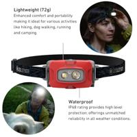 Ledlenser HF4R Core red Hoofdlamp LED werkt op een accu 500 lm 35 h - thumbnail