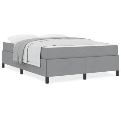 Boxspring bed Lichtgrijs en zwart 160 x 200 cm