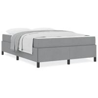Boxspring bed Lichtgrijs en zwart 160 x 200 cm - thumbnail