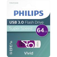Philips FM64FD00B USB flash drive 64 GB USB Type-A 3.0 (3.1 Gen 1) Paars, Wit - thumbnail