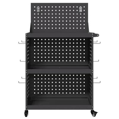 Gereedschapswagen Zwart 65 x 35 x 111 cm Poedergecoat staal Gereedschapswagen Zwart 65 x 35 x 111 cm Poedergecoat staal