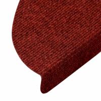 VidaXL Trapmatten zelfklevend 15 st 56x17x3 cm rood - thumbnail