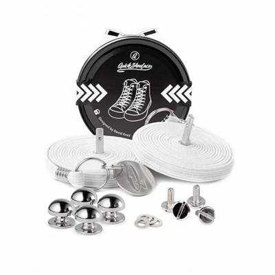 Quickshoelaces Casual collectie 120 cm lang wit