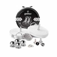 Quickshoelaces Casual collectie 120 cm lang wit - thumbnail