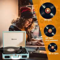 Denver VPL-120 USB-platenspeler Blauw - thumbnail