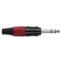 DAP 6,3mm Jackplug stereo zwart met rood kleurkapje - thumbnail