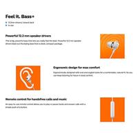 Philips Audio SHE4305WT/00 In-Ear Kopfhörer (Voluminöse Bässe, Integriertes Mikrofon, Geräuschisolation, Ergonomisches Design, 3 Ohrkappentypen) weiß - thumbnail