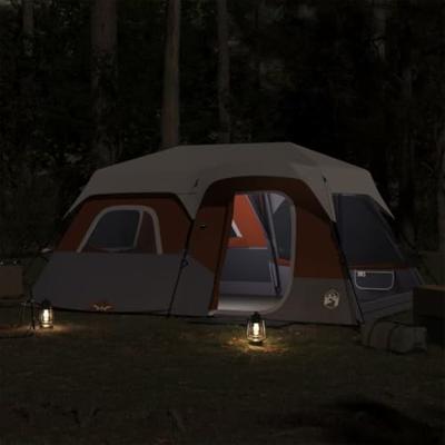 Tent met LED 441x288x217 cm grijs en oranje Tent met LED 441x288x217 cm grijs en oranje