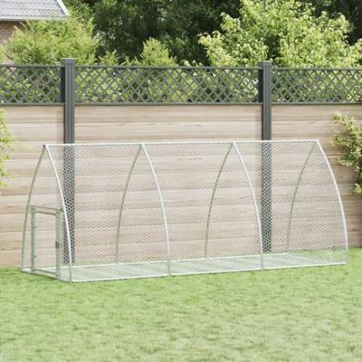 VidaXL Konijnenhok 300x105x120 cm gegalvaniseerd staal zilverkleurig