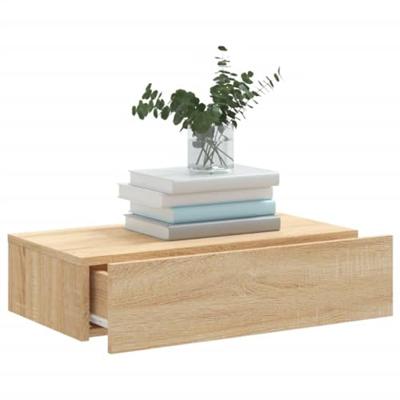 Tv-meubel met LED-verlichting 60x35x15,5 cm sonoma eikenkleurig